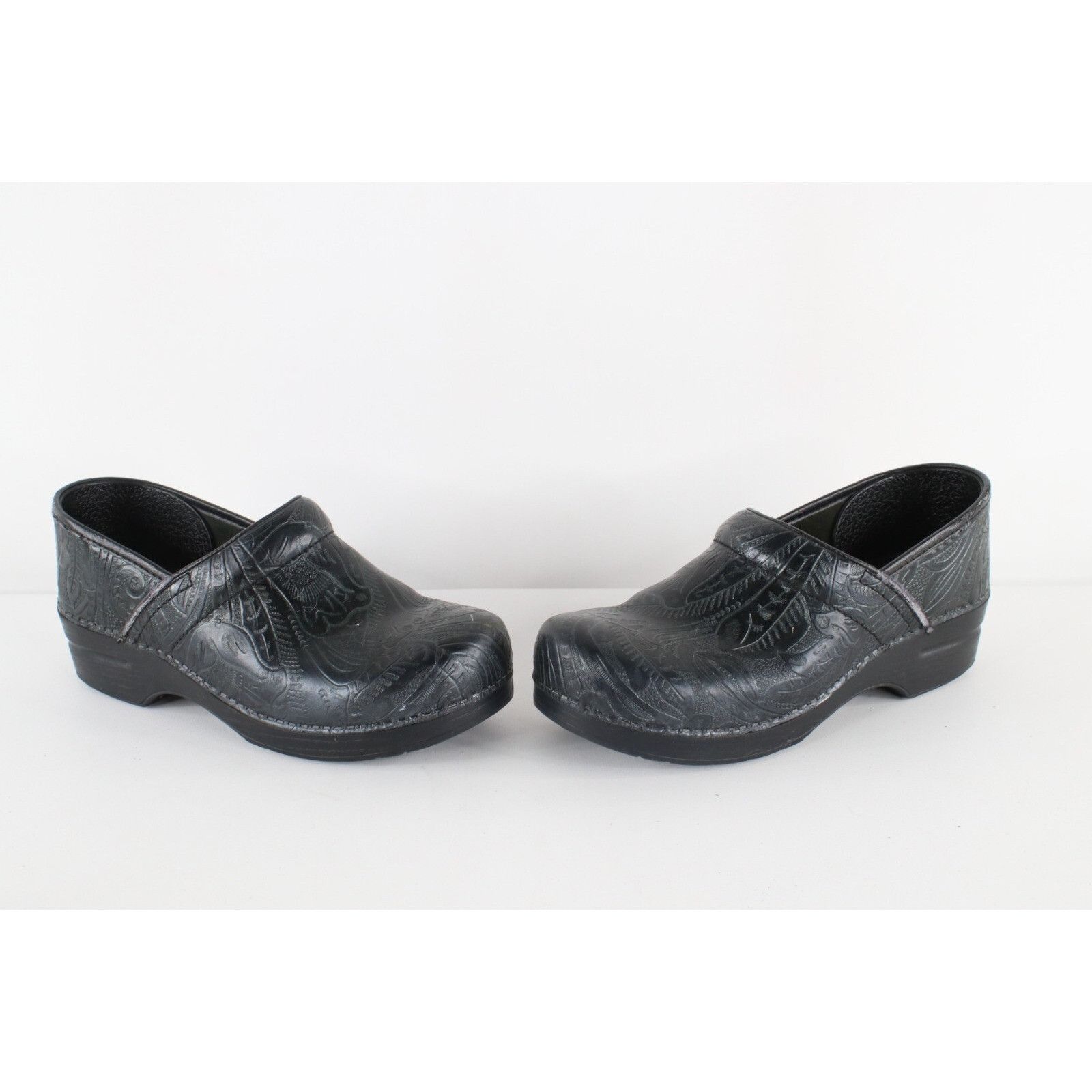 Dansko Dansko Flower Leather Slip On Clogs Mules Shoes Size US 9.5 / IT 39.5 - 1 Thumbnail