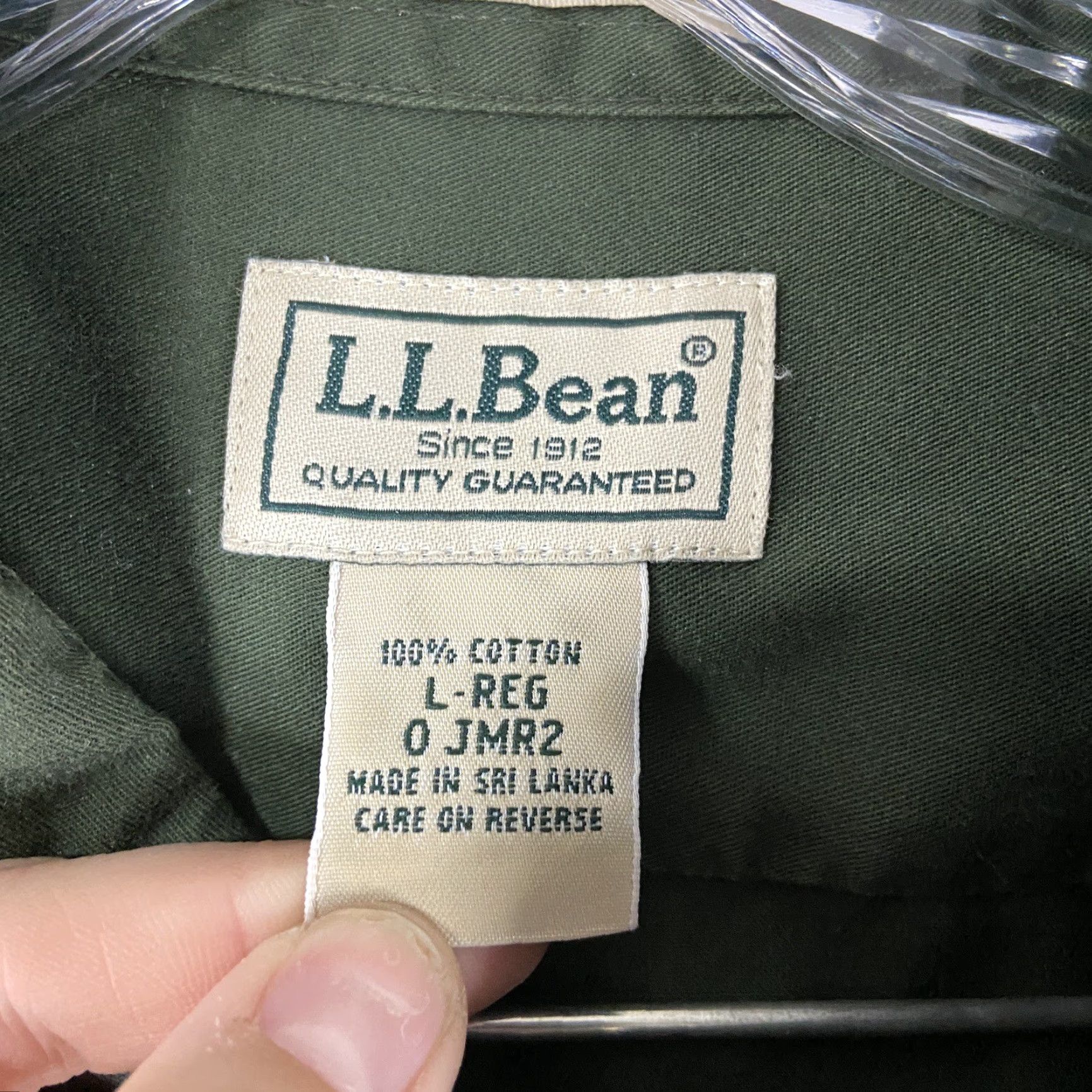 Vintage L.L. Bean Button-Up Shirt Men Long Sleeve L Green Adult Regular Mens Size US L / EU 52-54 / 3 - 6 Thumbnail
