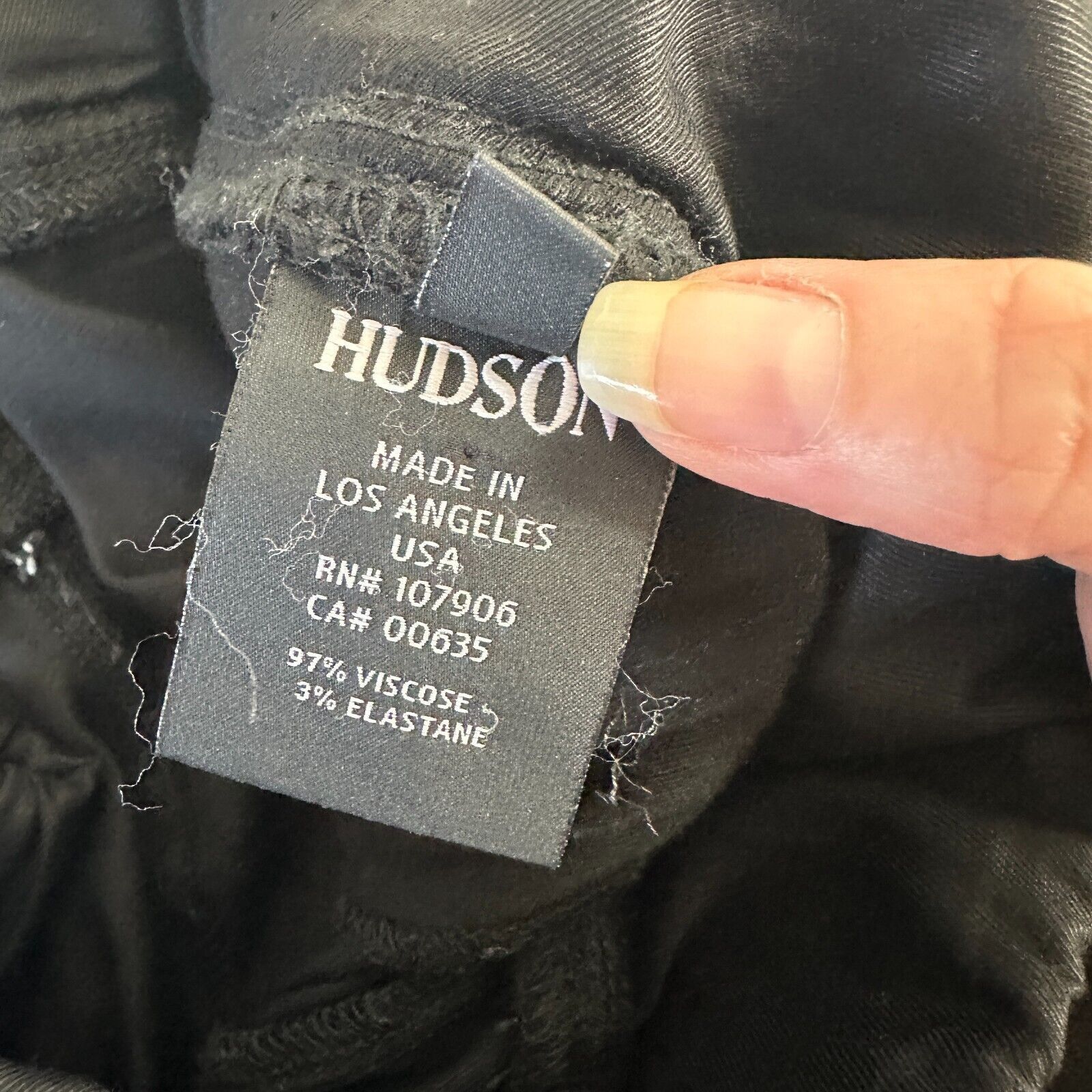 Hudson Revolve Hudson Katie Crop Black Jogger Zip Pocket Pants 26 Size 26" / US 2 / IT 38 - 9 Thumbnail