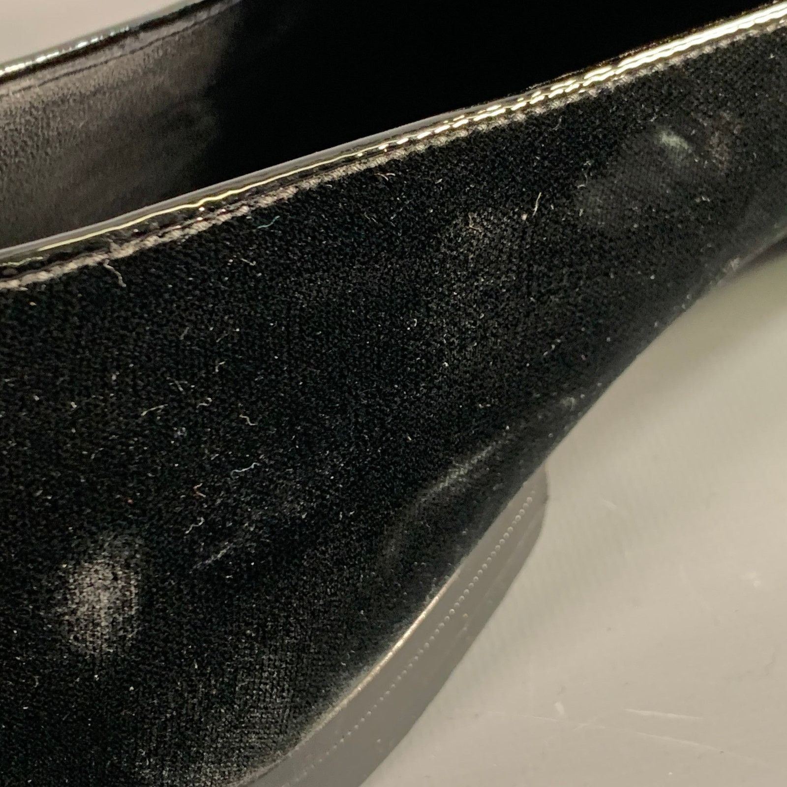 Jimmy Choo JIMMY CHOO Size 11.5 Black Grey Glitter Velvet Loafers Size US 11.5 / EU 44-45 - 11 Thumbnail