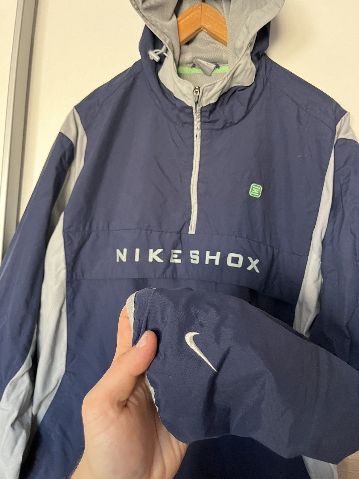 Nike Vintage Y2K Nike Shox 1/3 Zip Up Parachute Jacket UK Drip Co Size US XL / EU 56 / 4 - 2 Thumbnail