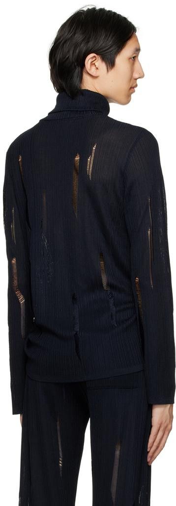 LGN LOUIS GABRIEL NOUCHI Navy Cutout Turtleneck Size US L / EU 52-54 / 3 - 12 Thumbnail