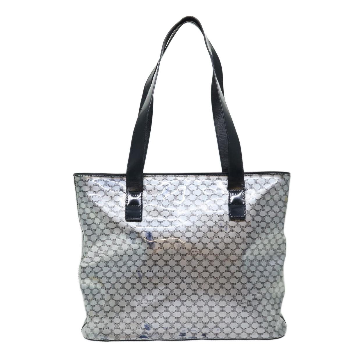 Celine CELINE Macadam Canvas Tote Bag Enamel Silver Black Size ONE SIZE - 13 Thumbnail