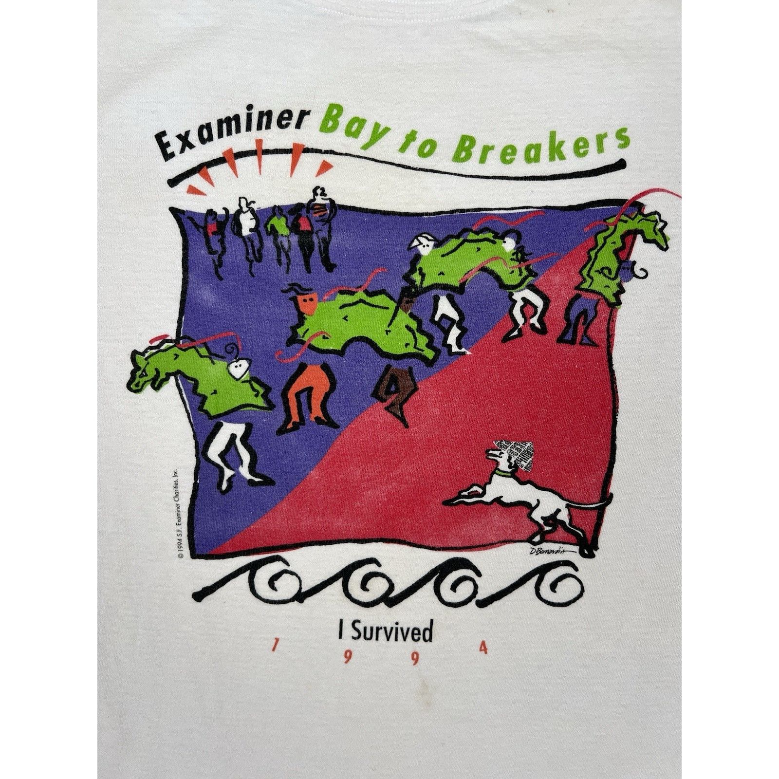 Vintage Vintage Examiner Bay To Breakers I Survived T-Shirt 90’s 199 Size US L / EU 52-54 / 3 - 2 Thumbnail