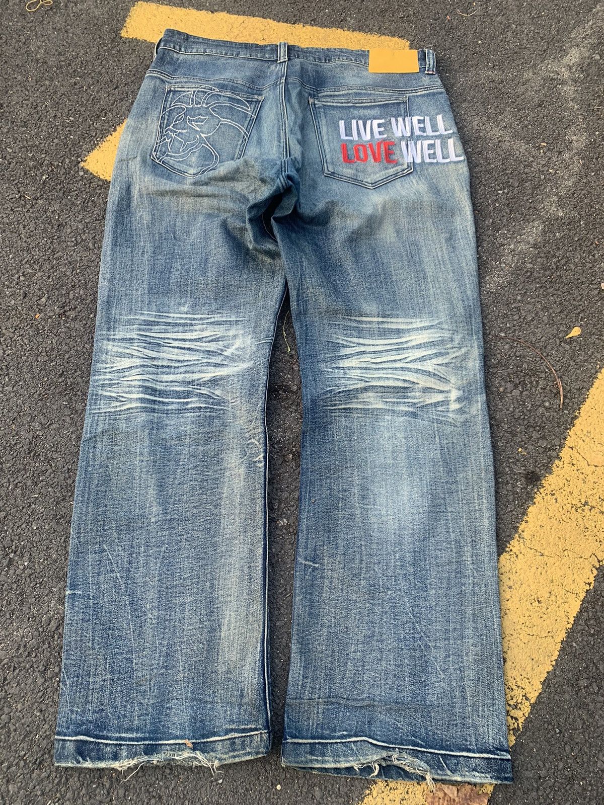Japanese Brand DISTRESSED BAGGY NESTA BRAND. Size US 38 / EU 54 - 1 Thumbnail