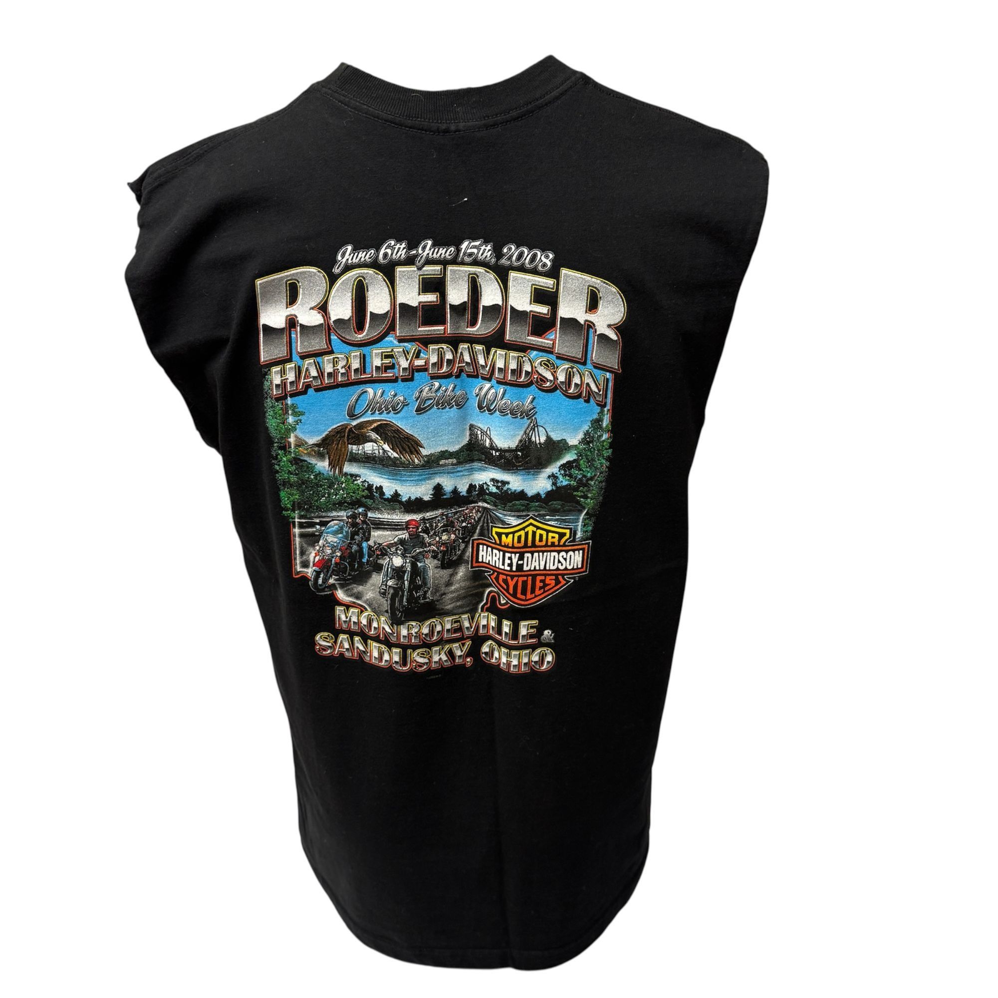 Harley Davidson H-D Ohio BIKE WEEK Graphic Motorcycle Biker Muscle Shirt USA Size US XL / EU 56 / 4 - 4 Thumbnail