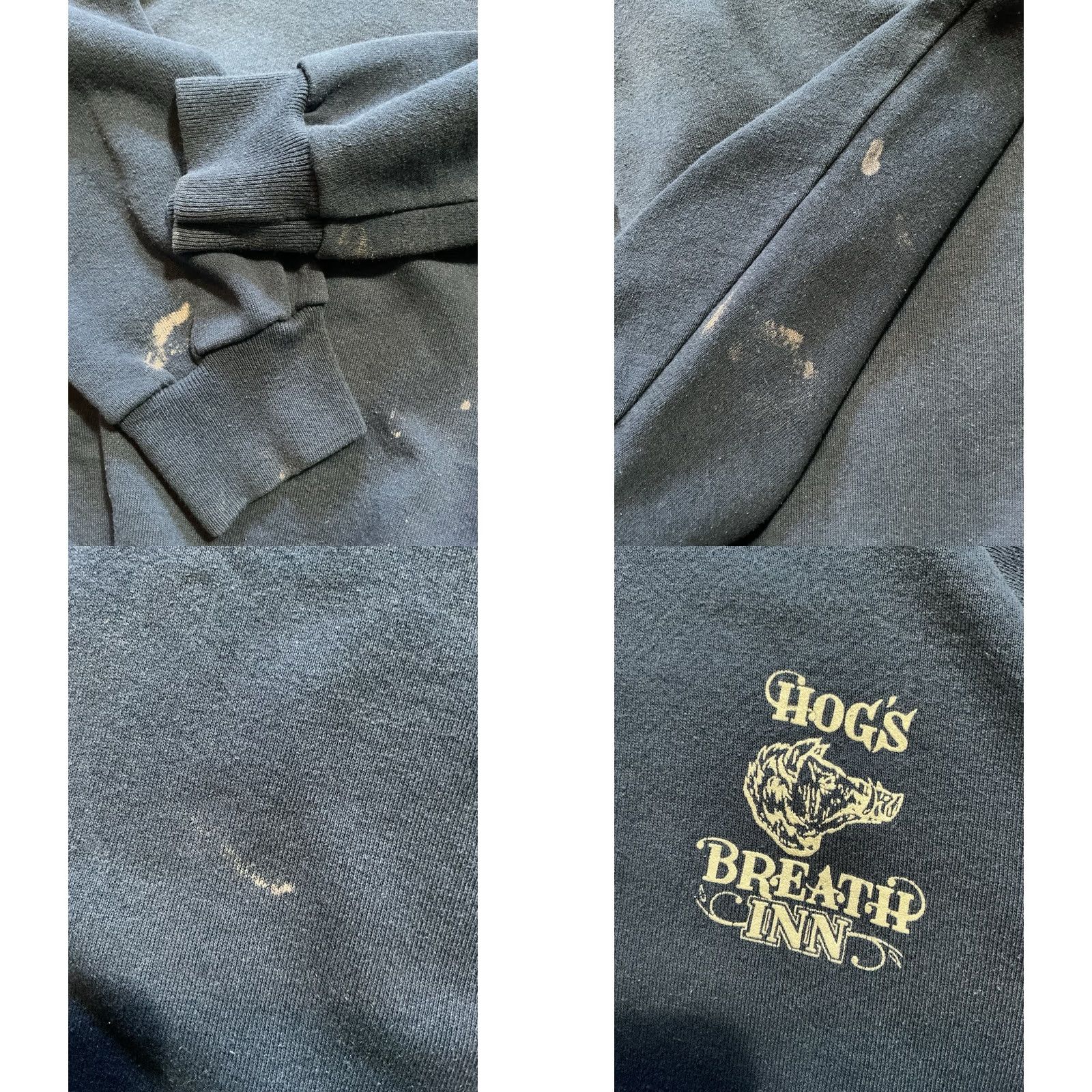 Hanes VINTAGE Hanes Sweatshirt Navy Blue Fleece Pullover Hogs Breath Inn Carmel By The Sea XL Mens Size US XL / EU 56 / 4 - 8 Thumbnail