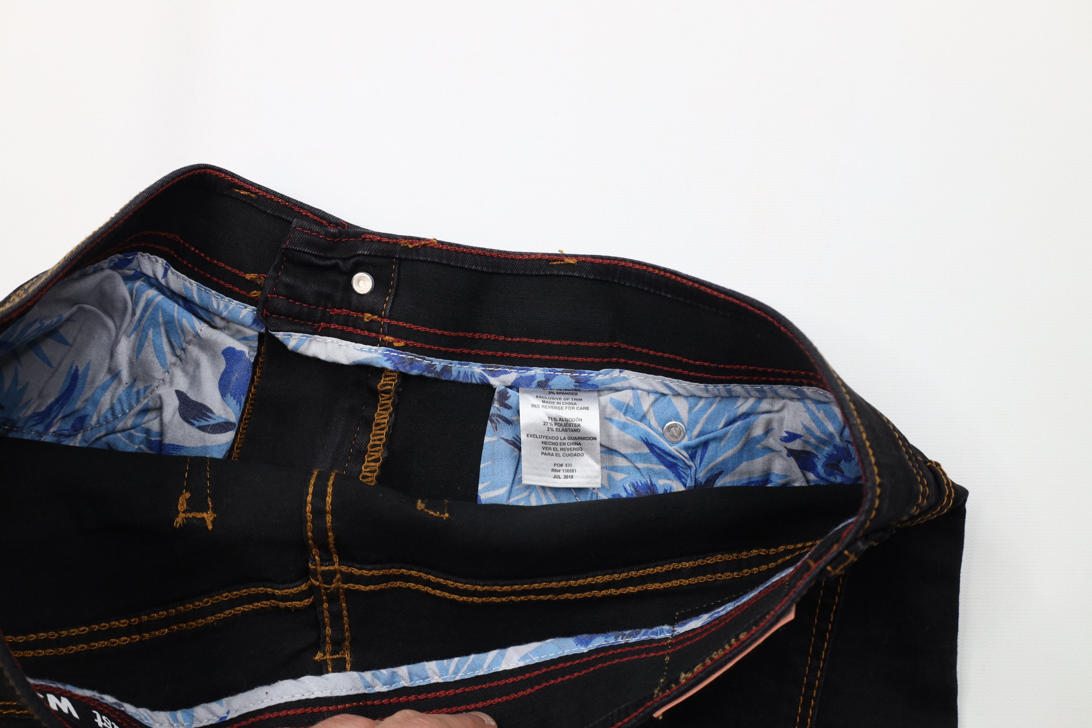 Nat Nast Nat Nast Luxury Originals Stretch Straight Leg Denim Jeans Size US 34 / EU 50 - 8 Thumbnail