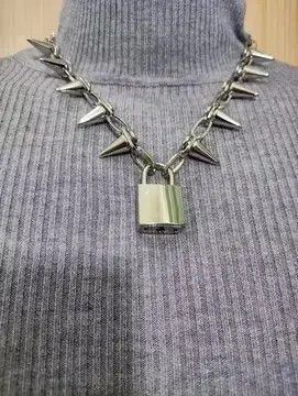 Jewelry Lock Punk Necklace Chain Choker Size ONE SIZE - 1 Thumbnail