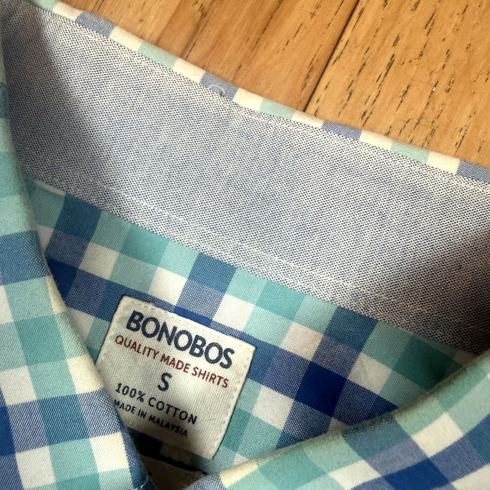 Bonobos Bonobos Button-Up Shirt Mens Small S Plaid Long Sleeve Lightweight Multicolor Size 36R - 3 Thumbnail