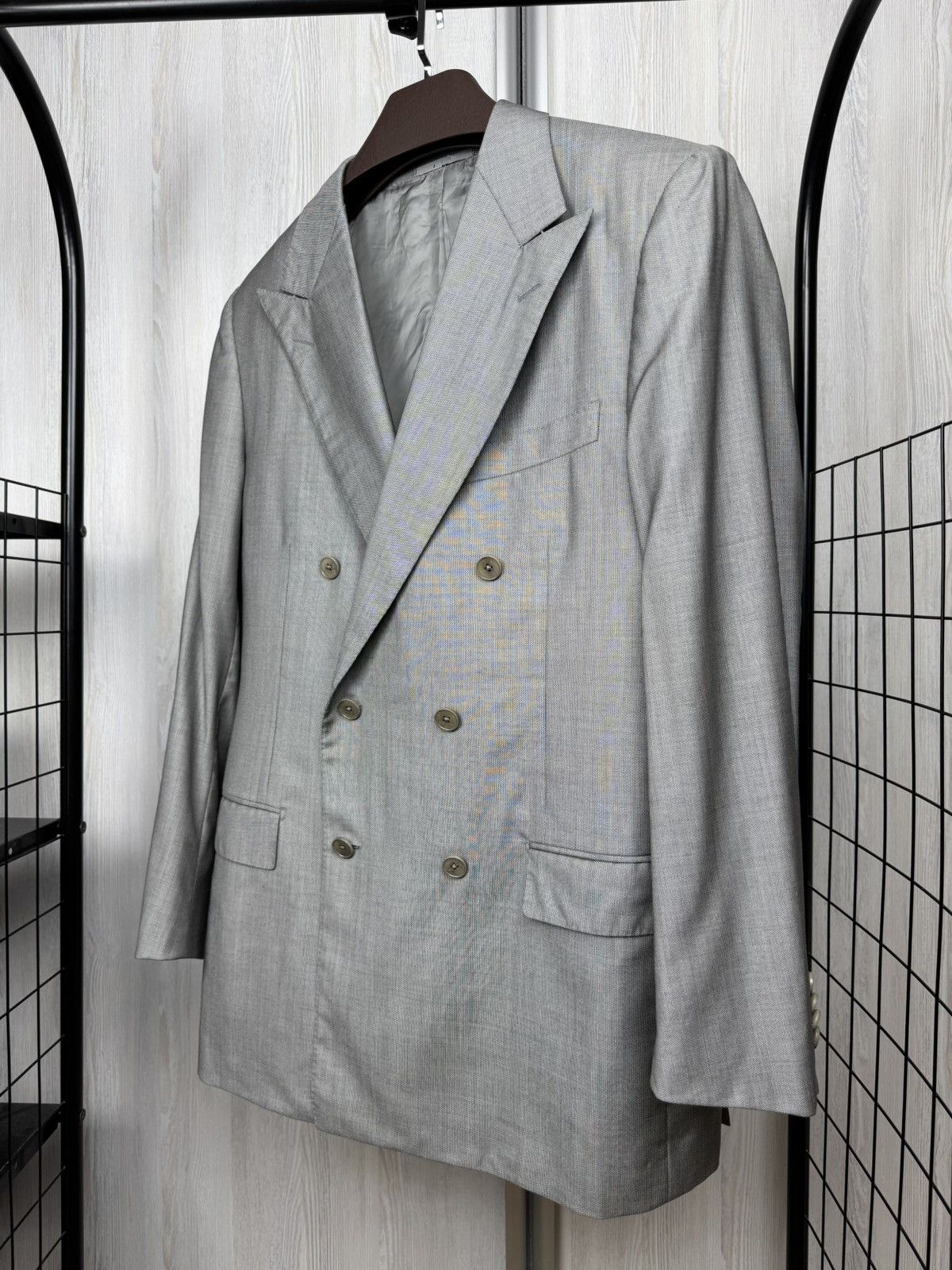 Ermenegildo Zegna Ermenegildo Zegna Trofeo silk double breasted blazer coat Size 42R - 7 Thumbnail