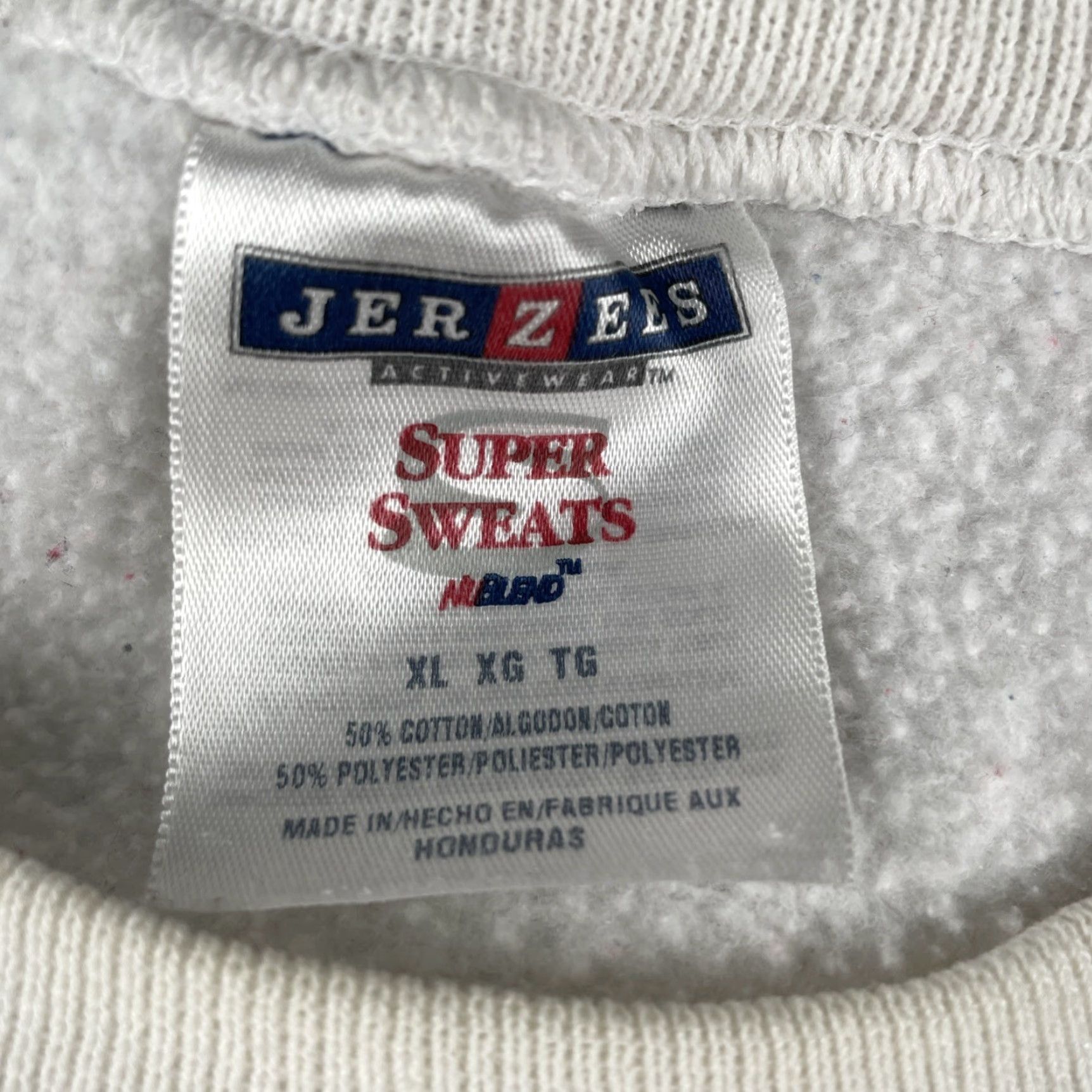 Jerzees VINTAGE Bass Fishing American Tradition Jerzees Super Sweats XL Sweater White Shirt Mens 90s USA Y2k Sports Pullover Cotton Blend Knit Sweatshirt Size US XL / EU 56 / 4 - 5 Thumbnail