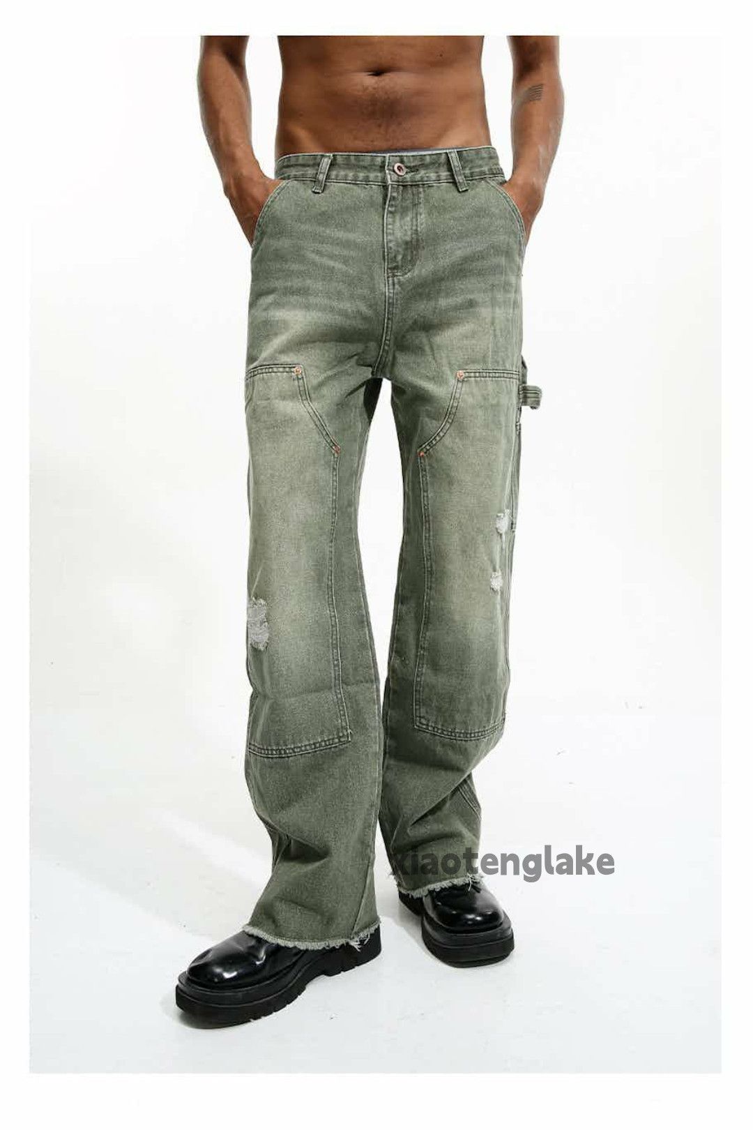 Jean × Vintage washed faded cleanfit yuppie carpenter workwear jeans Size US 30 / EU 46 - 5 Thumbnail