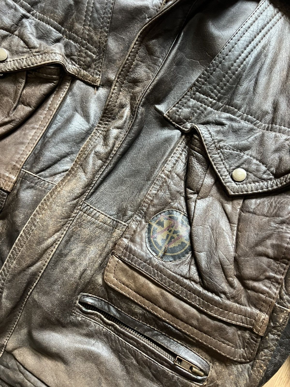 Vintage Vintage avirex style bomber aviator brown 2000s leather Size US M / EU 48-50 / 2 - 4 Thumbnail
