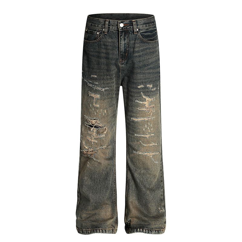 Vintage American retro distressed ripped jeans for men Size US 32 / EU 48 - 1 Thumbnail