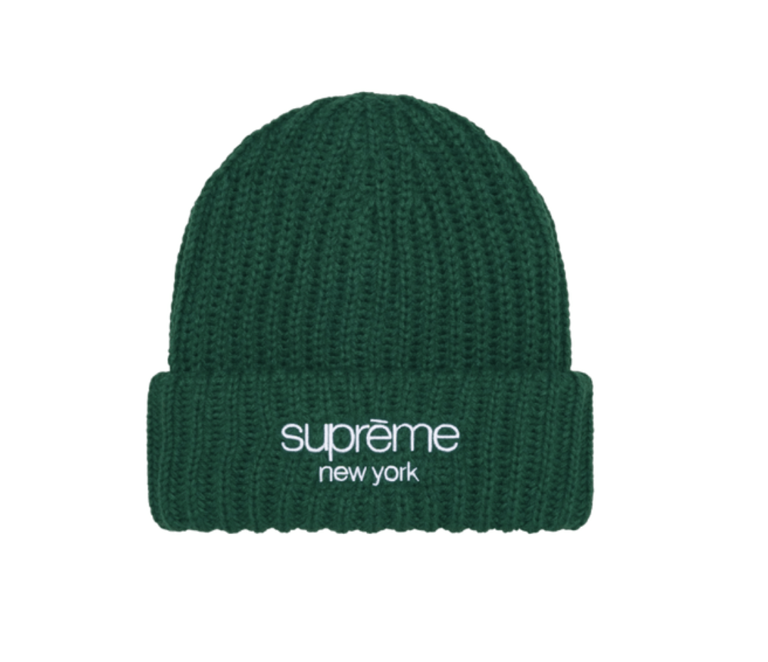 Supreme Supreme Classic Logo Chunky Ribbed Beanie | Grailed