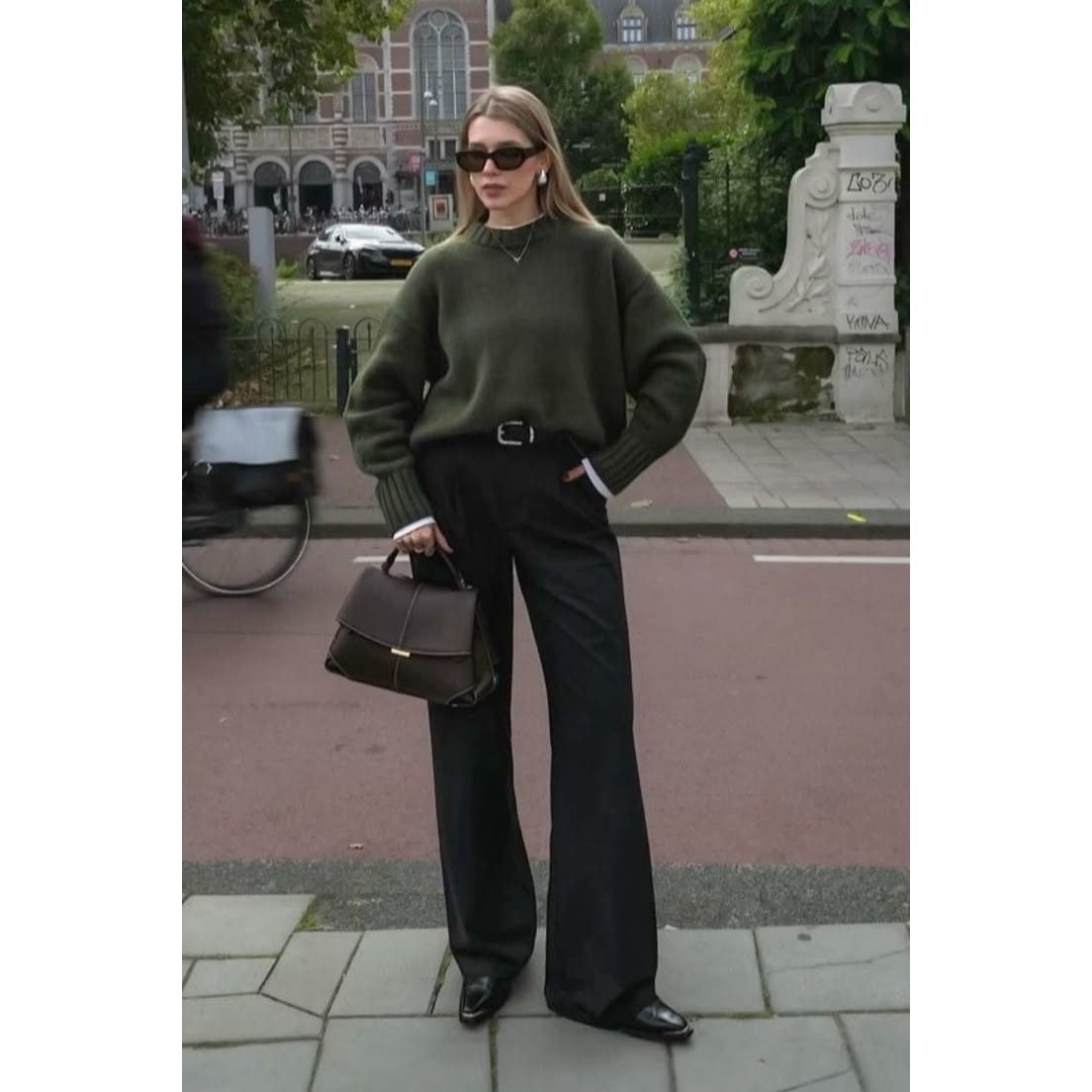 Bottega Veneta Bottega Veneta Salon 02 Army Green Ribbed Knit Sweater | NEW Size L / US 10 / IT 46 - 9 Thumbnail