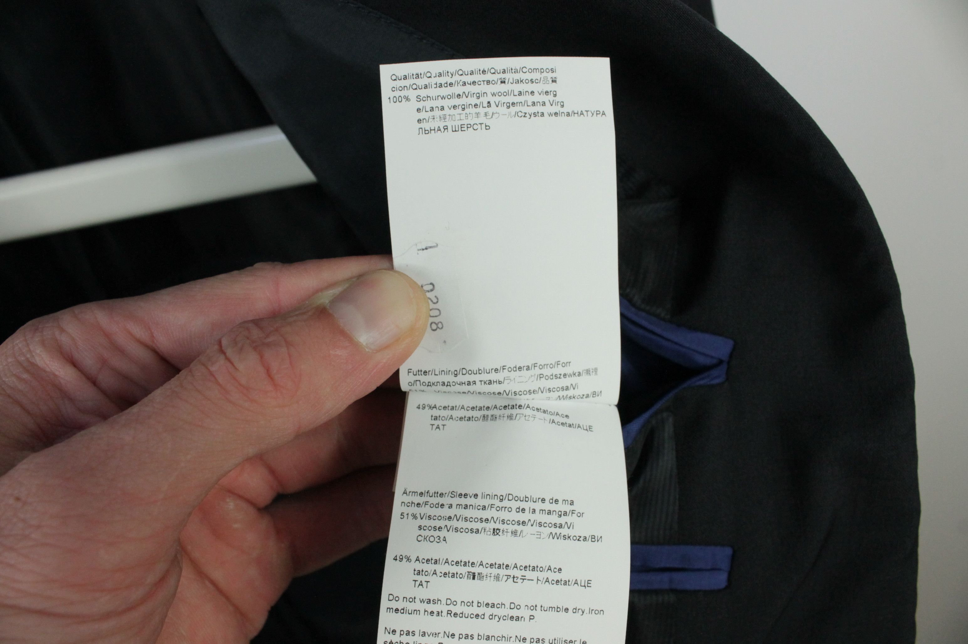 Hugo Boss Hugo Boss Huge/Genius Slim Fit Black Wool Suit Men's Size 44L - 9 Thumbnail