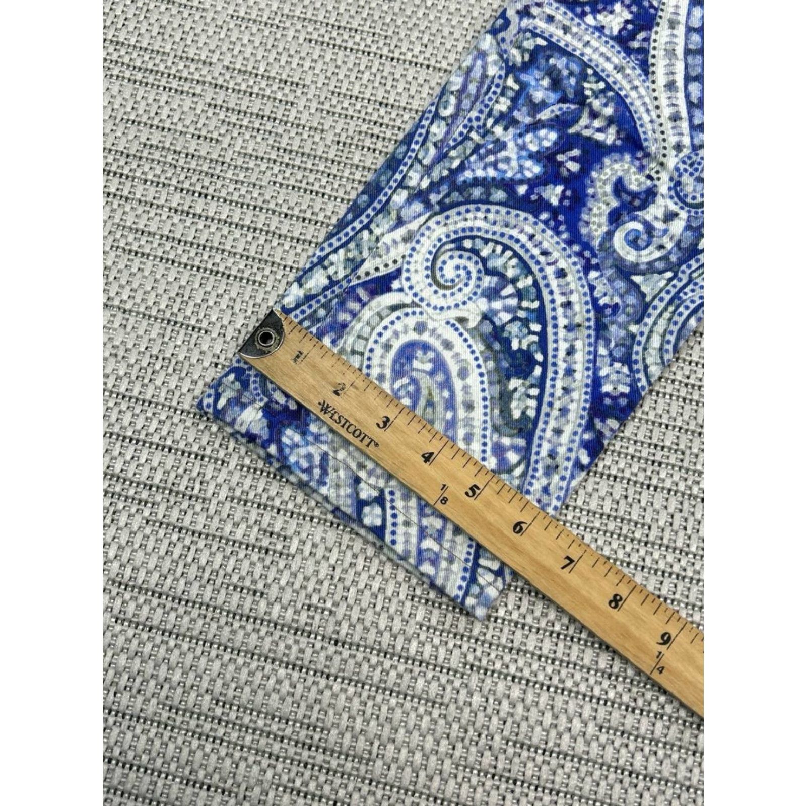 Etro Etro Jeans Womens 30 Blue Denim Paisley Mid Rise Skinny Leg 30x26 Size 30" / US 8 / IT 44 - 5 Thumbnail