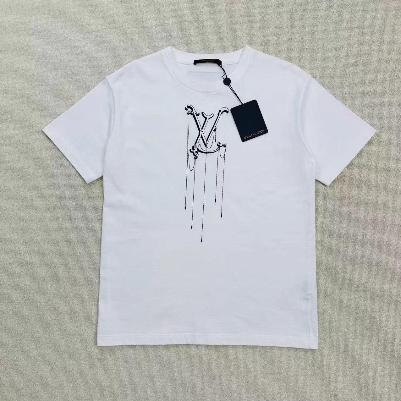 Louis Vuitton LV pendant logo short-sleeve T-shirt S new Size S / US 4 / IT 40 - 1 Thumbnail
