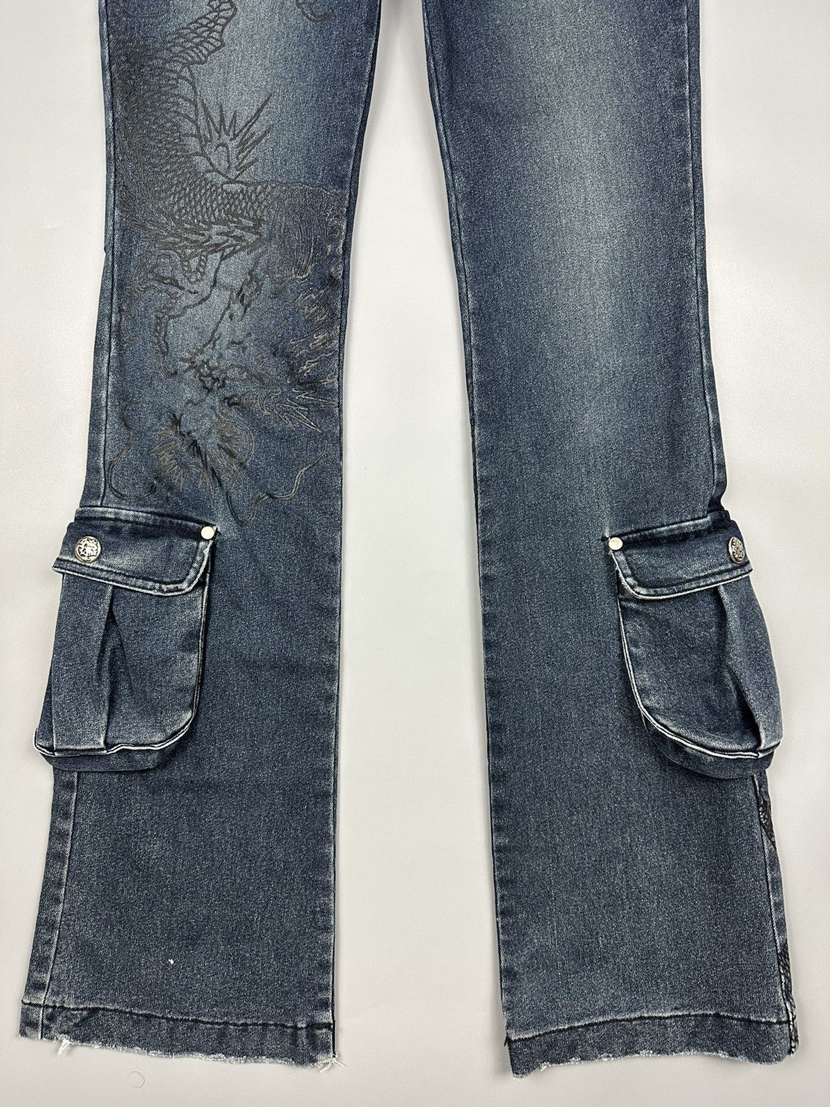 Japanese Brand × Seditionaries 🔥Rare🔥Cutie Flash Dragon Bondage Multipocket Flared Jeans Size US 29 - 7 Thumbnail