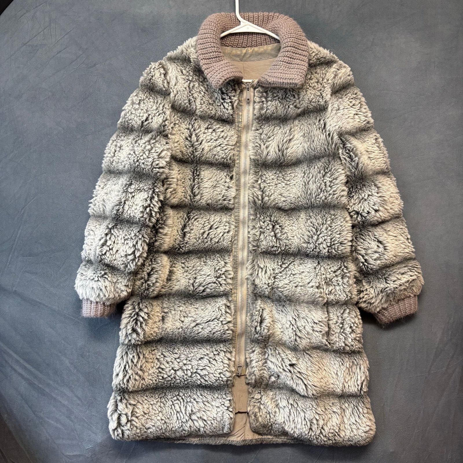 Sears Fashion Faux Fur Jacket Mob Wife Gangster Runway Money