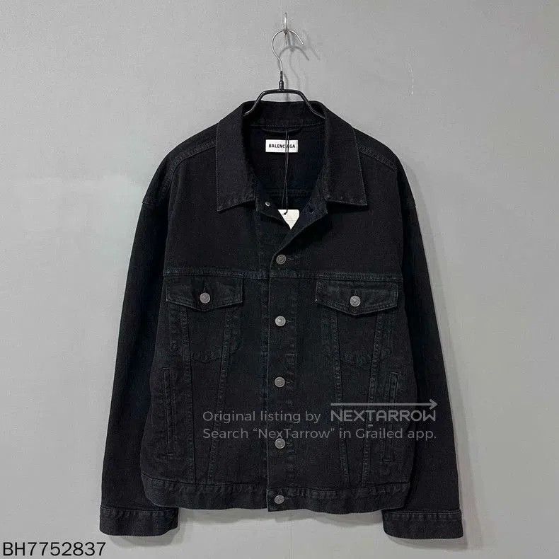 Balenciaga Balenciaga Crystal Logo Denim Jacket. Size US S / EU 44-46 / 1 - 2 Thumbnail