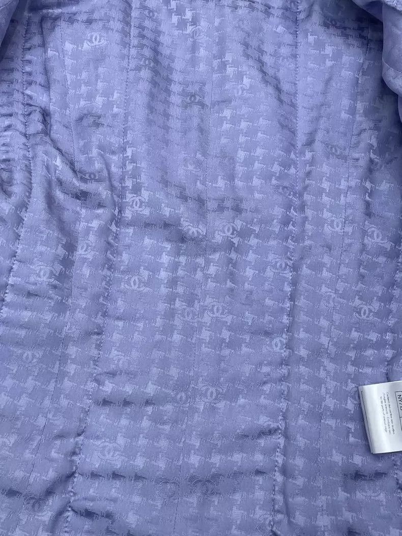 Chanel Chanel 24A purple double pocket V-neck tweed jacket 2504-Ne Size XS / US 0-2 / IT 36-38 - 4 Thumbnail