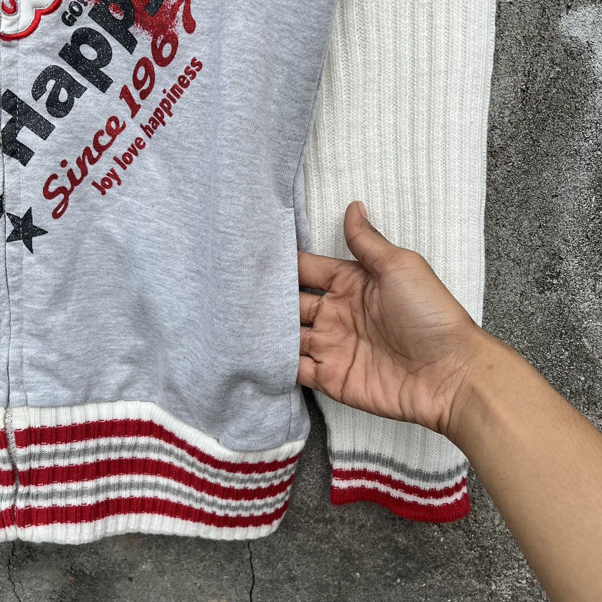 Designer × Fiorucci × Vintage Vintage Fiorucci ‘Smile Be Happy’ Two Tone Track Jacket Size US M / EU 48-50 / 2 - 6 Thumbnail