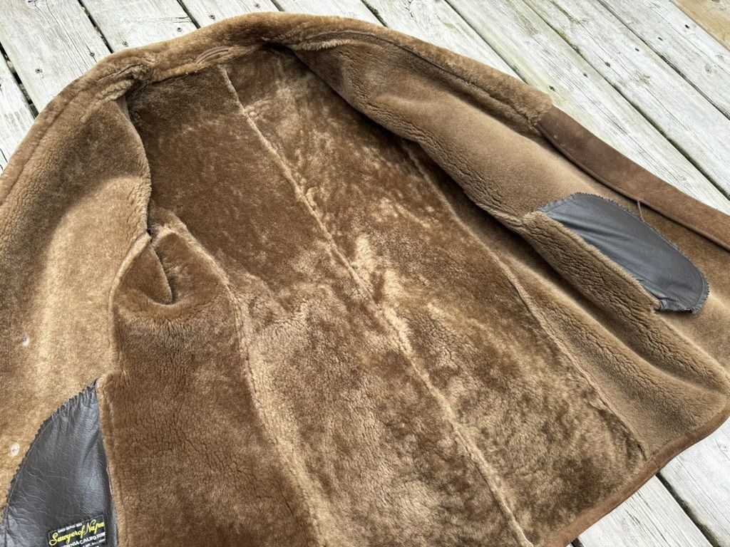 Vintage 1970s Sawyer of Napa Sheepskin Shearling Coat Size XL / US 12-14 / IT 48-50 - 13 Thumbnail