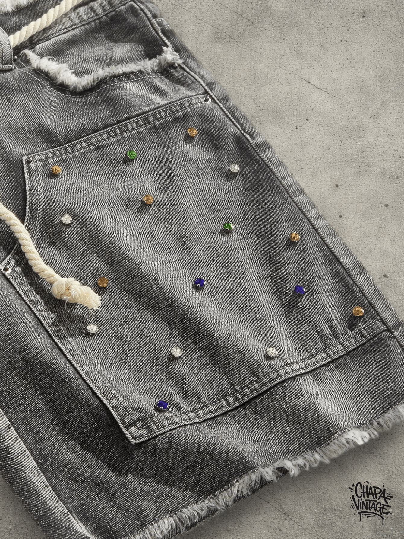 Jean Double waistband washed shorts Size US 32 / EU 48 - 3 Thumbnail