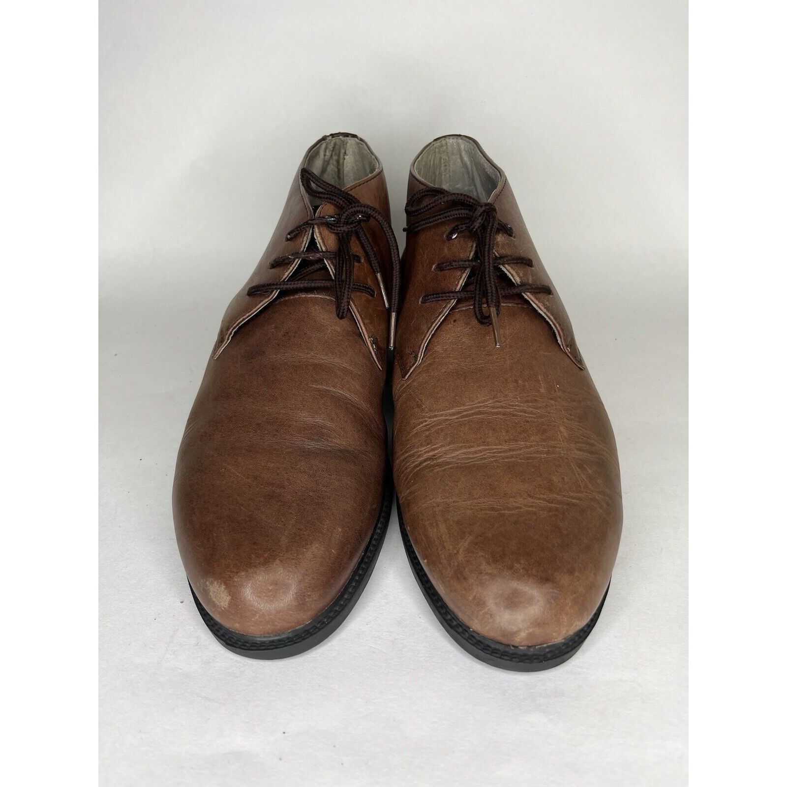 Other Rhea Chukka Brown Leather Lace Up Casual Desert Ankle Boots Size US 10.5 / EU 43-44 - 12 Thumbnail