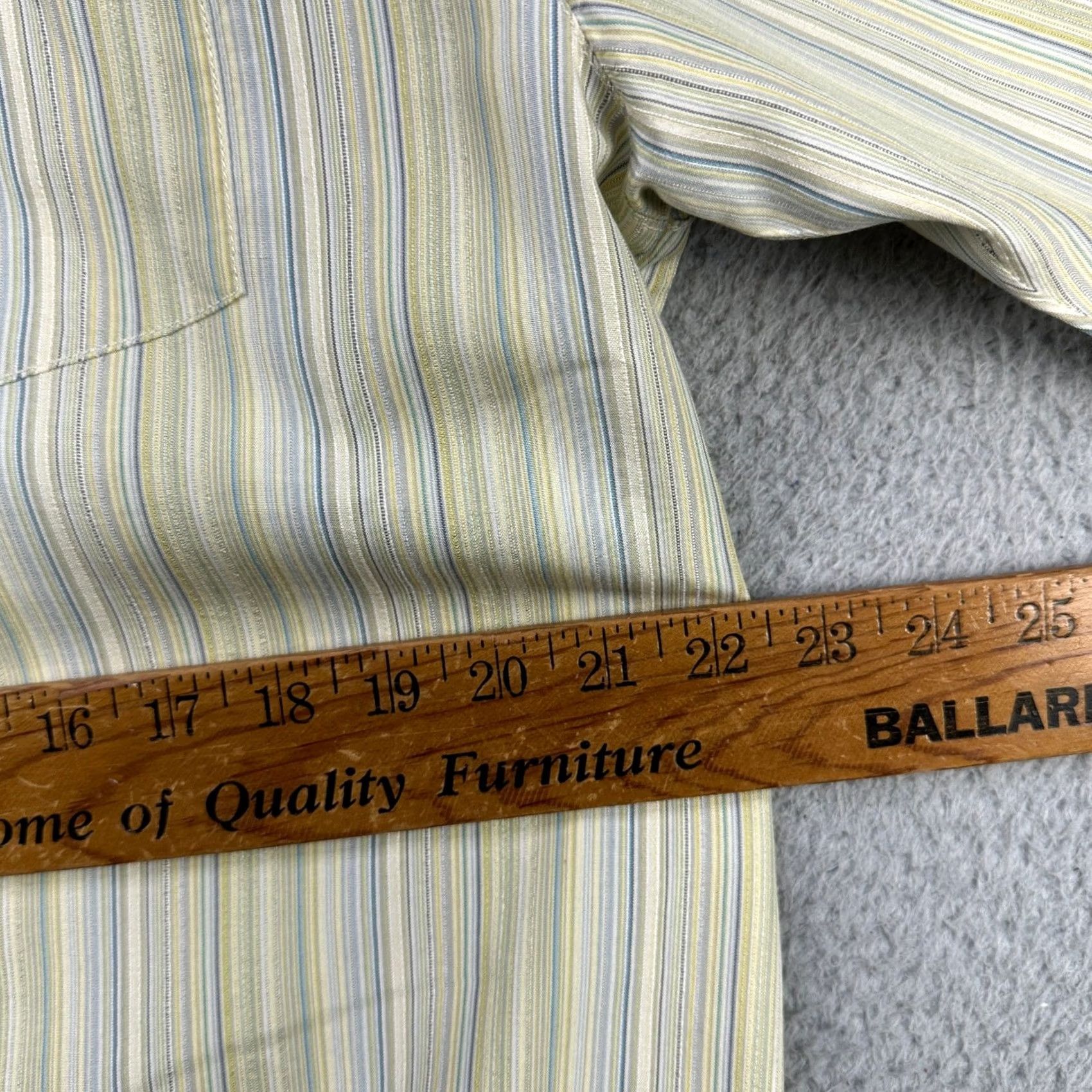 Tommy Bahama Tommy Bahama Silk Shirt Button Up Mens Medium Green Stripes Short Sleeve Casual Size US M / EU 48-50 / 2 - 7 Thumbnail