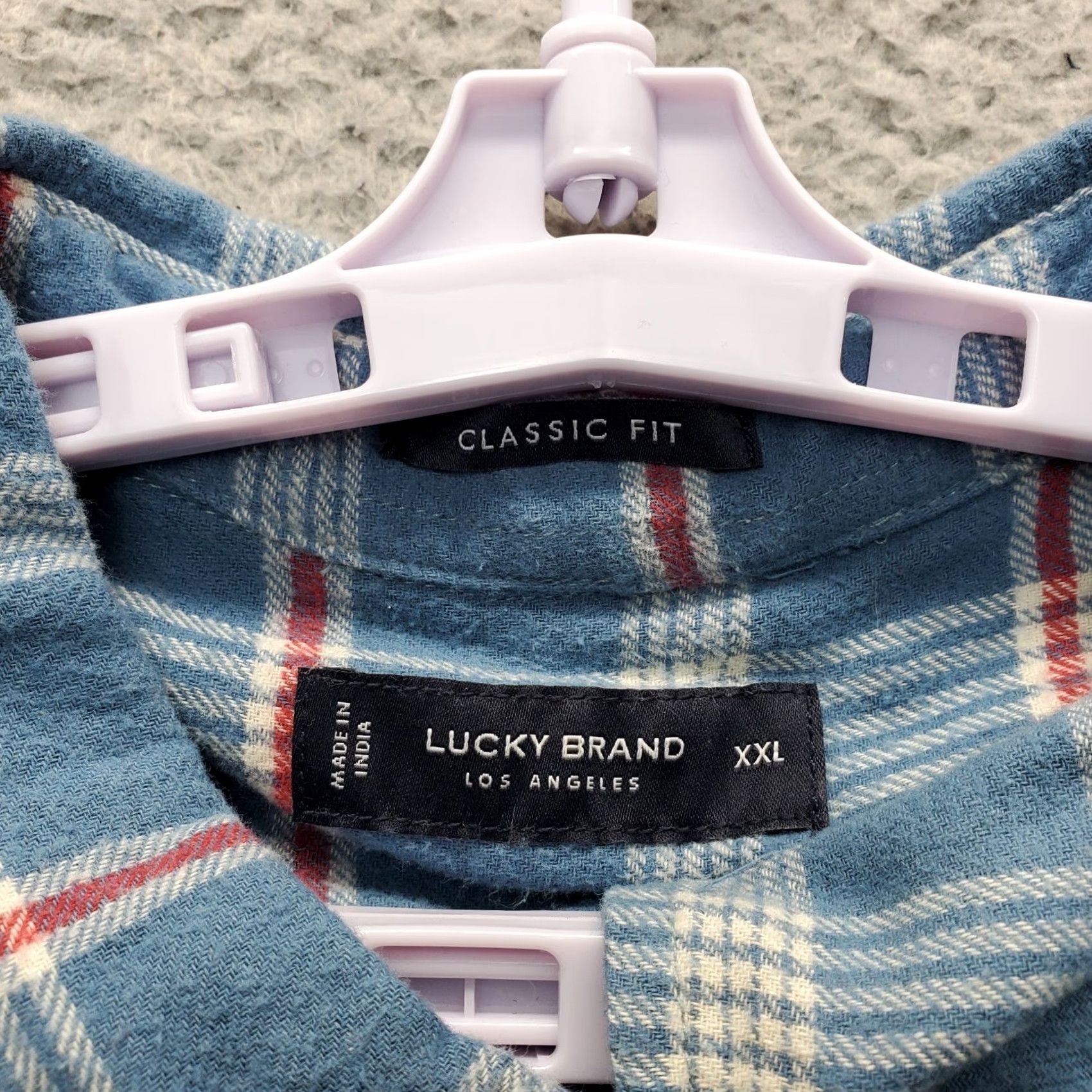 Lucky Brand Lucky Brand Flannel Shirt Mens XXL Plaid Chest Pocket Basic Fit Button-Up Shirt Size US XXL / EU 58 / 5 - 6 Thumbnail