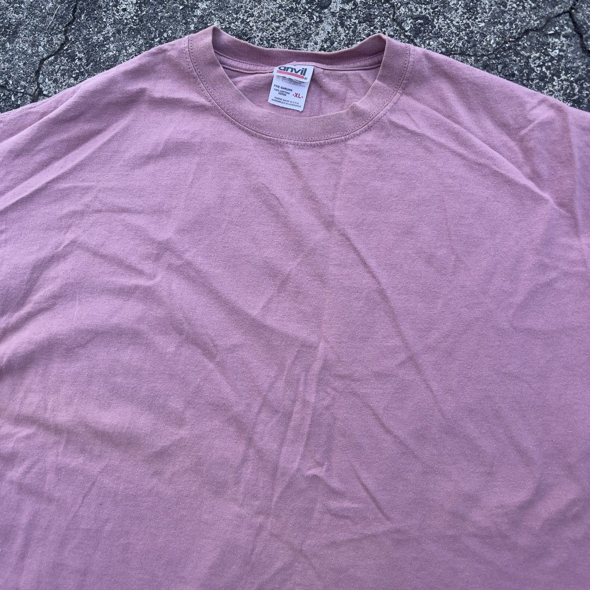 Anvil × Vintage Vintage 90s ANVIL Blank Salmon Shirt Size US XL / EU 56 / 4 - 2 Thumbnail