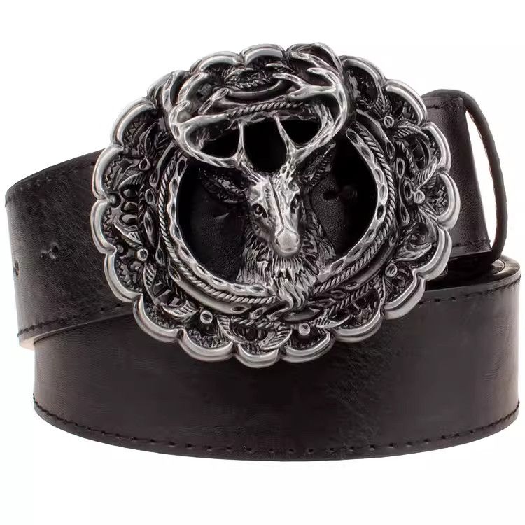 Designer Vibe Vintage Belt Riveted Belts Menswear Accessories Size ONE SIZE - 1 Thumbnail