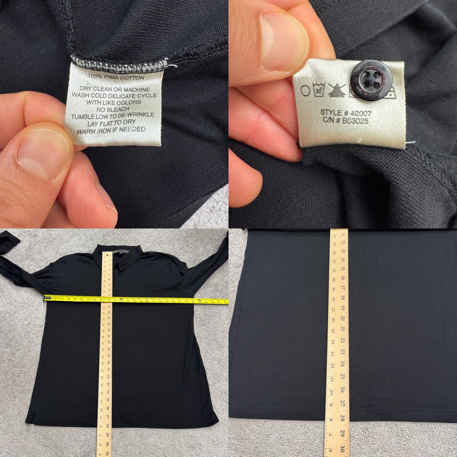 Vintage Robert Barakett Polo Shirt Mens XL Black Classic Preppy Long Sleeve Shirt Size US XL / EU 56 / 4 - 8 Thumbnail