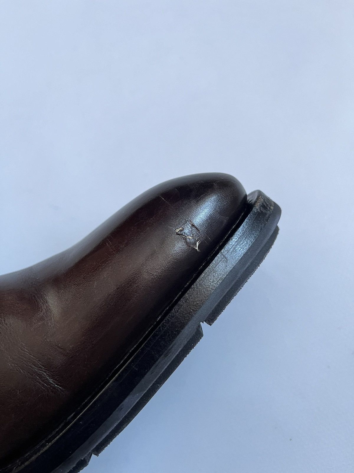 Santoni Santoni Men Brown Leather Chelsea Boots Size US 10.5 / EU 43-44 - 11 Thumbnail