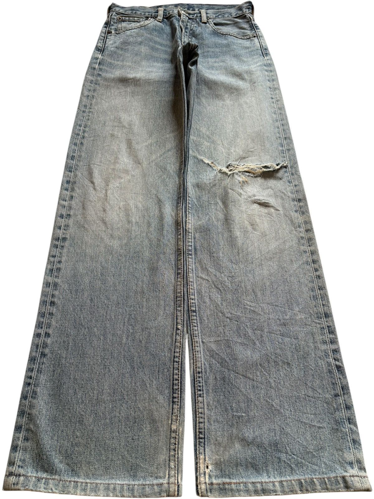 Levi's Vintage 90s Levis 503 Faded Wash Distress Rip Baggy Jeans Size US 28 / EU 44 - 1 Thumbnail