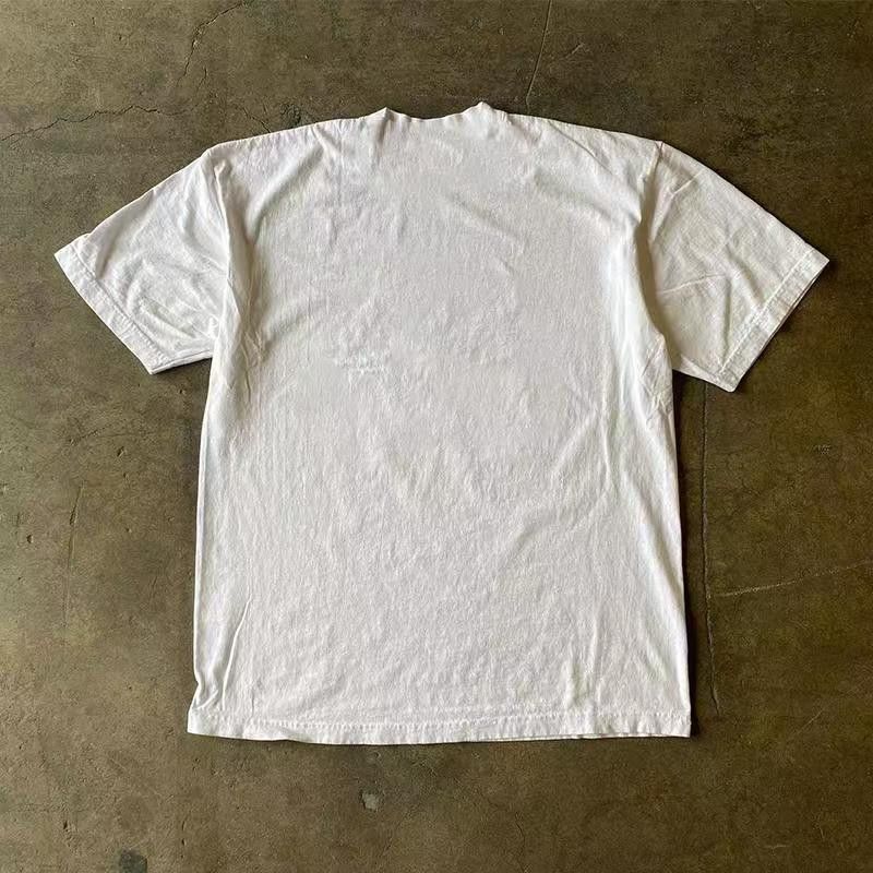 Japanese Brand White street washed goldfish print t-shirt Size US M / EU 48-50 / 2 - 2 Thumbnail