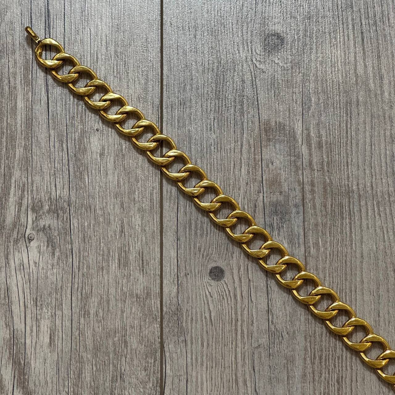 Chanel × Vintage Vintage 90s CHANEL Gold Plated Cambon 31 Rue Coin Chain Belt Size ONE SIZE - 6 Thumbnail