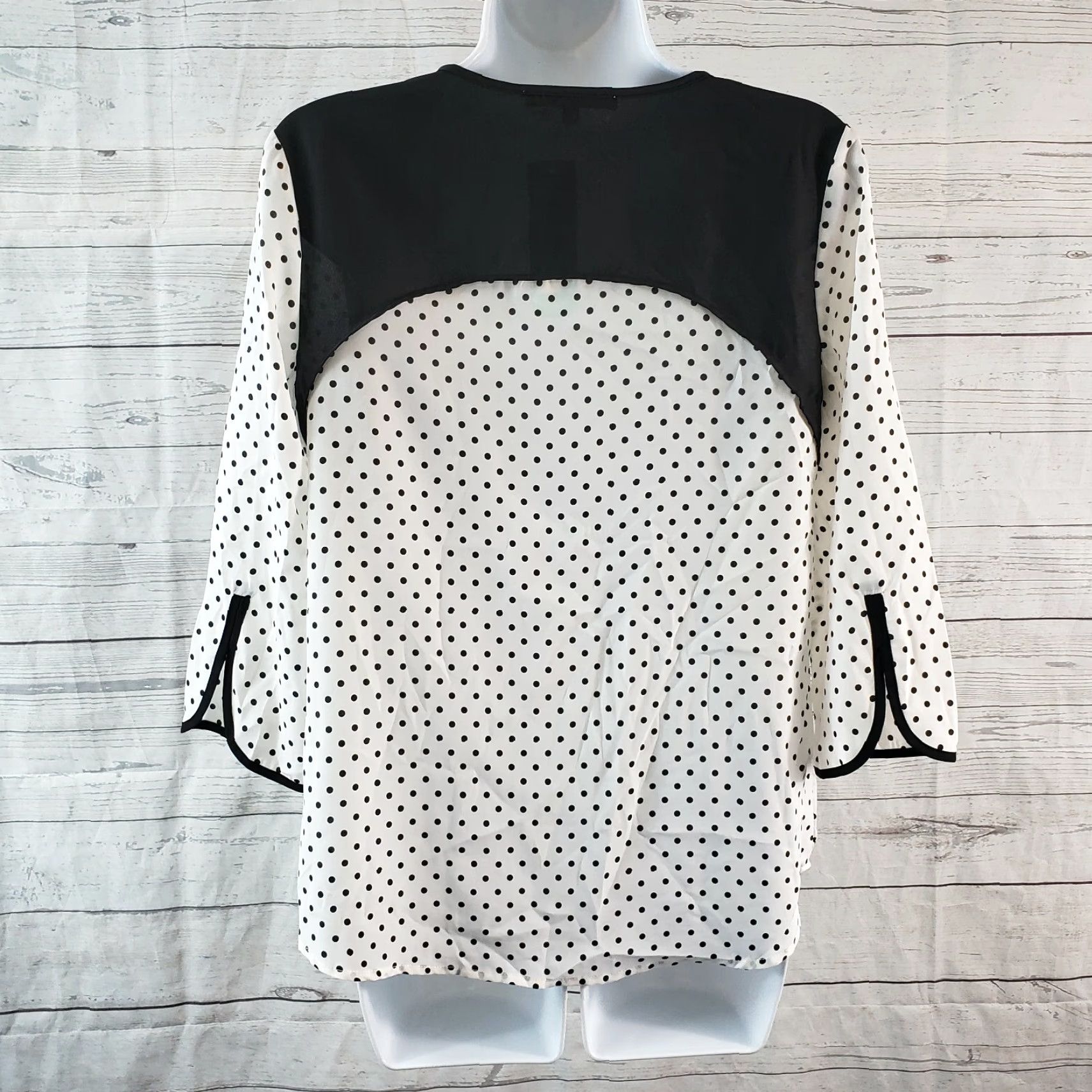 Vintage 41Hawthorn Blouse 3/4 Sleeve White Black Polka Dot Womens Small Shirt Blouse Size S Womens Gift Size S / US 4 / IT 40 - 4 Thumbnail