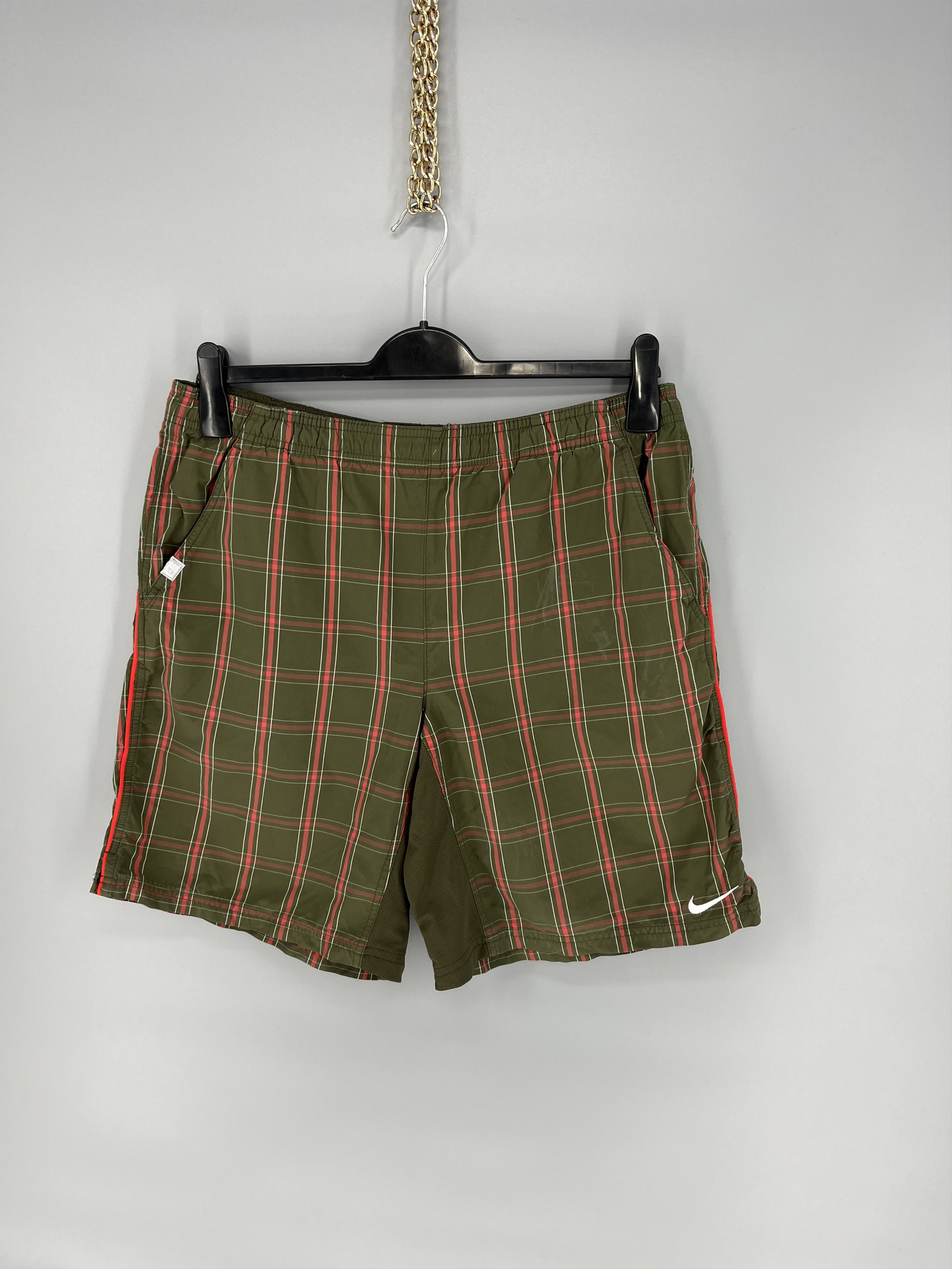 Nike × Vintage 90s Vintage Nike Black Nylon Mini Swoosh Shorts Travis Style Size US 34 / EU 50 - 3 Thumbnail