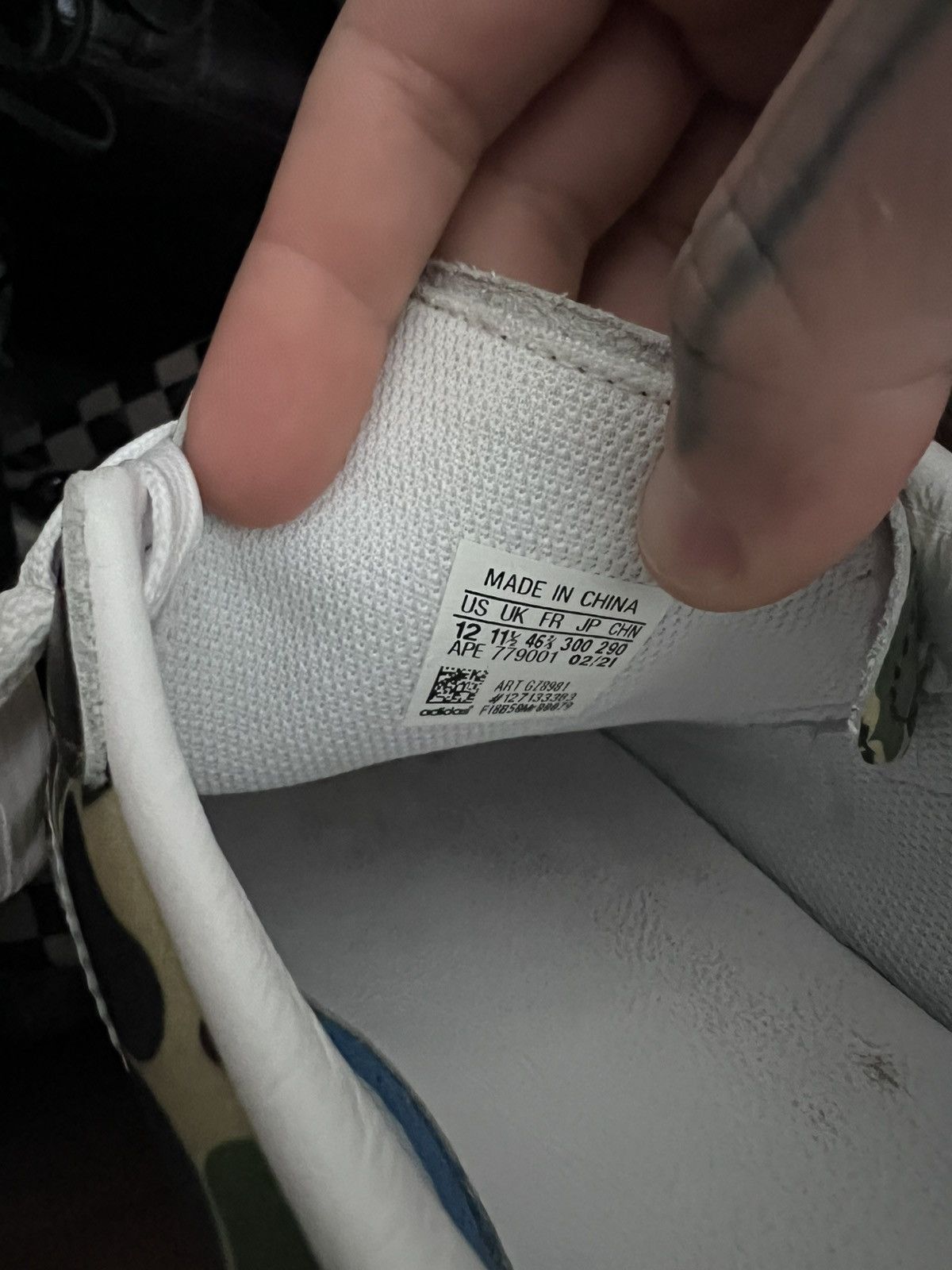 Adidas Camo Bape x Adidas Shell toes Size US 12 / EU 45 - 6 Thumbnail
