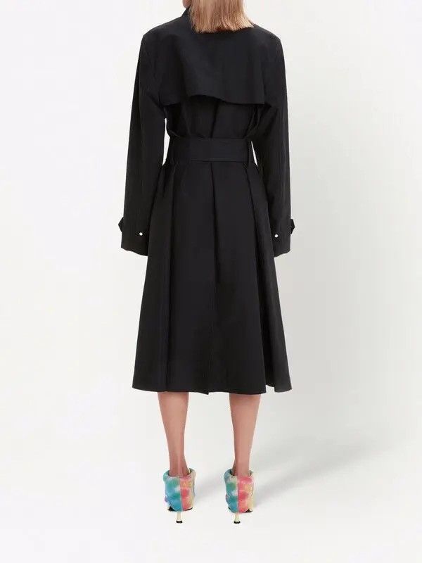 JW Anderson JW Anderson Black Belted Trench Coat with Gold Buckle Size M / US 6-8 / IT 42-44 - 4 Thumbnail