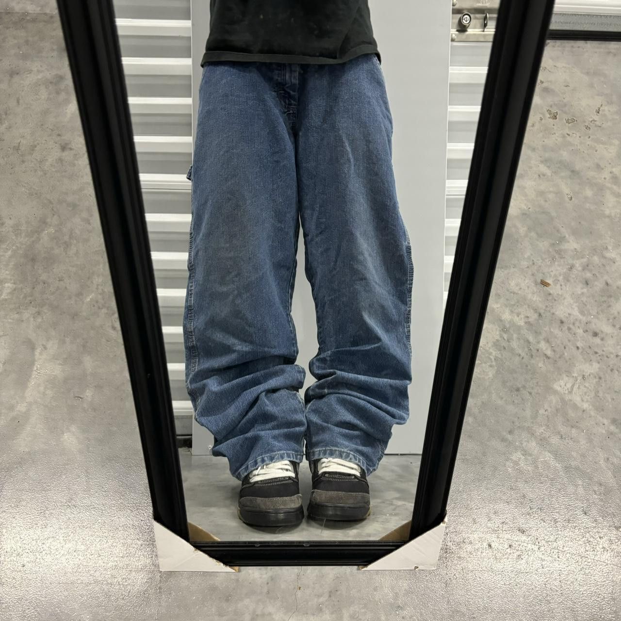 Japanese Brand × Vintage Crazy Vintage Y2K/2000s Medium Wash Skater Carpenter Denim Jeans! Size US 34 / EU 50 - 1 Thumbnail