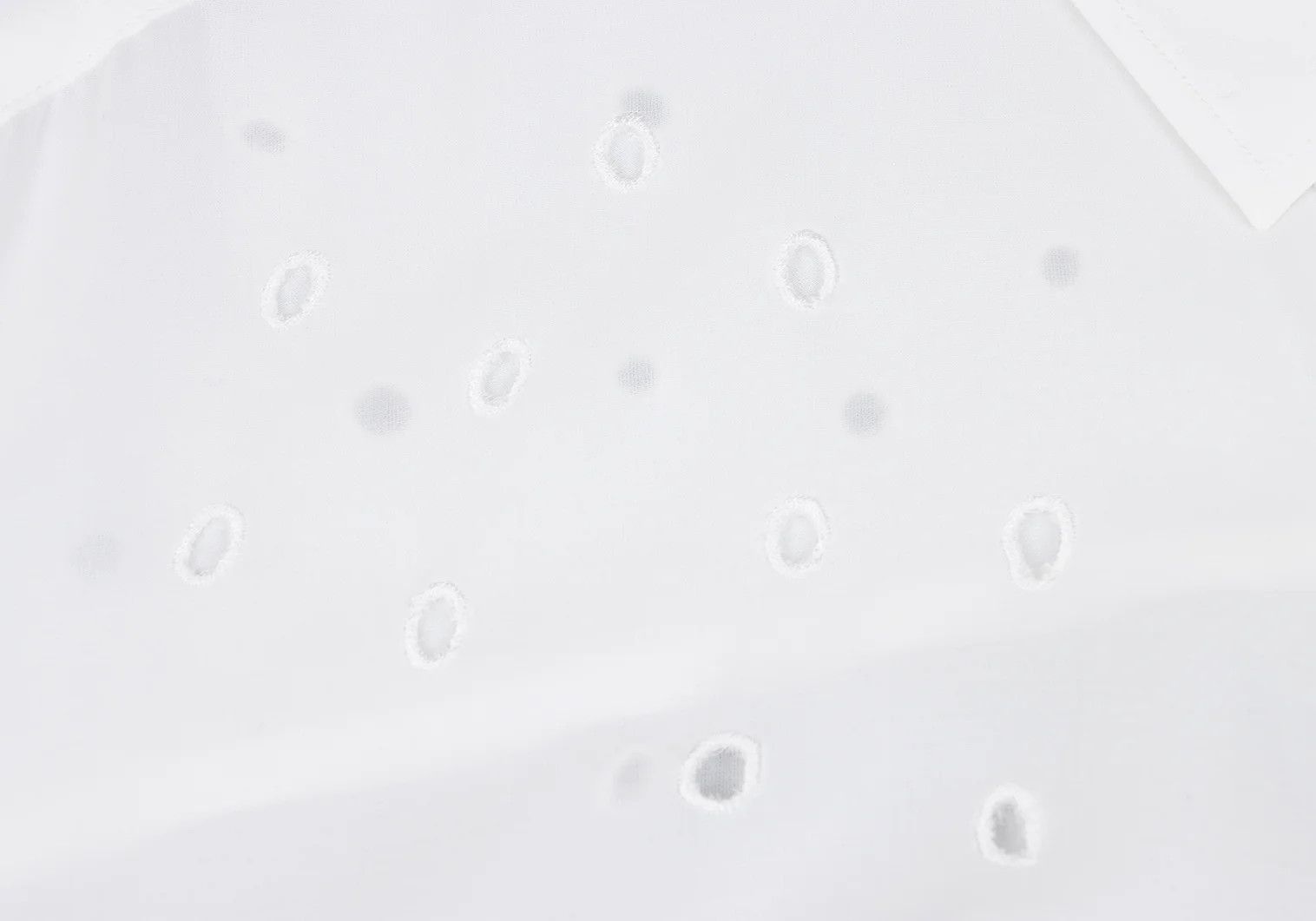 Yohji Yamamoto Yohji Yamamoto Dot Cutting Rayon Shirt White M Size US M / EU 48-50 / 2 - 4 Thumbnail