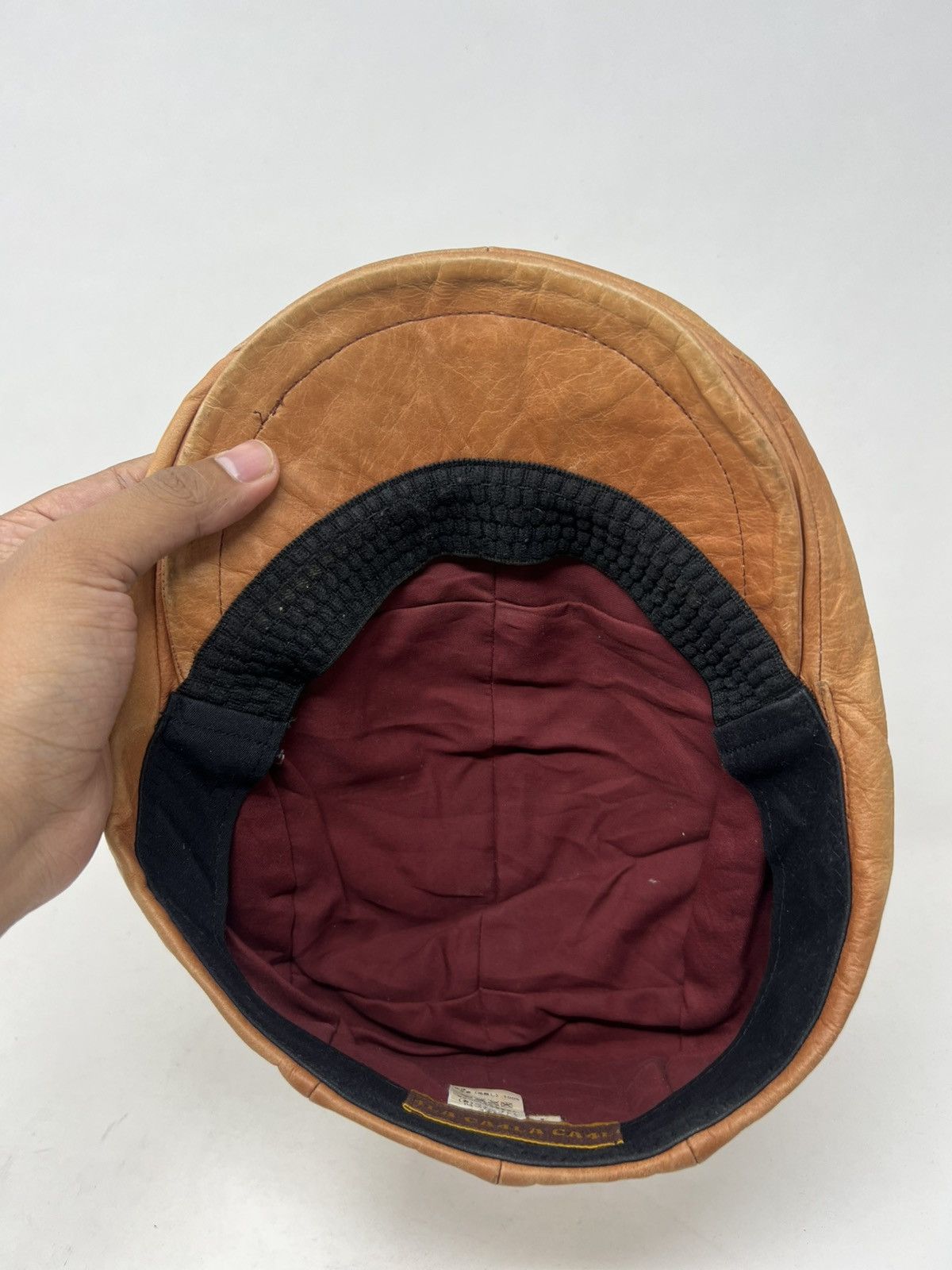 CA4LA CA4LA Leather Baretta Flat Hat Size 26 - 7 Thumbnail