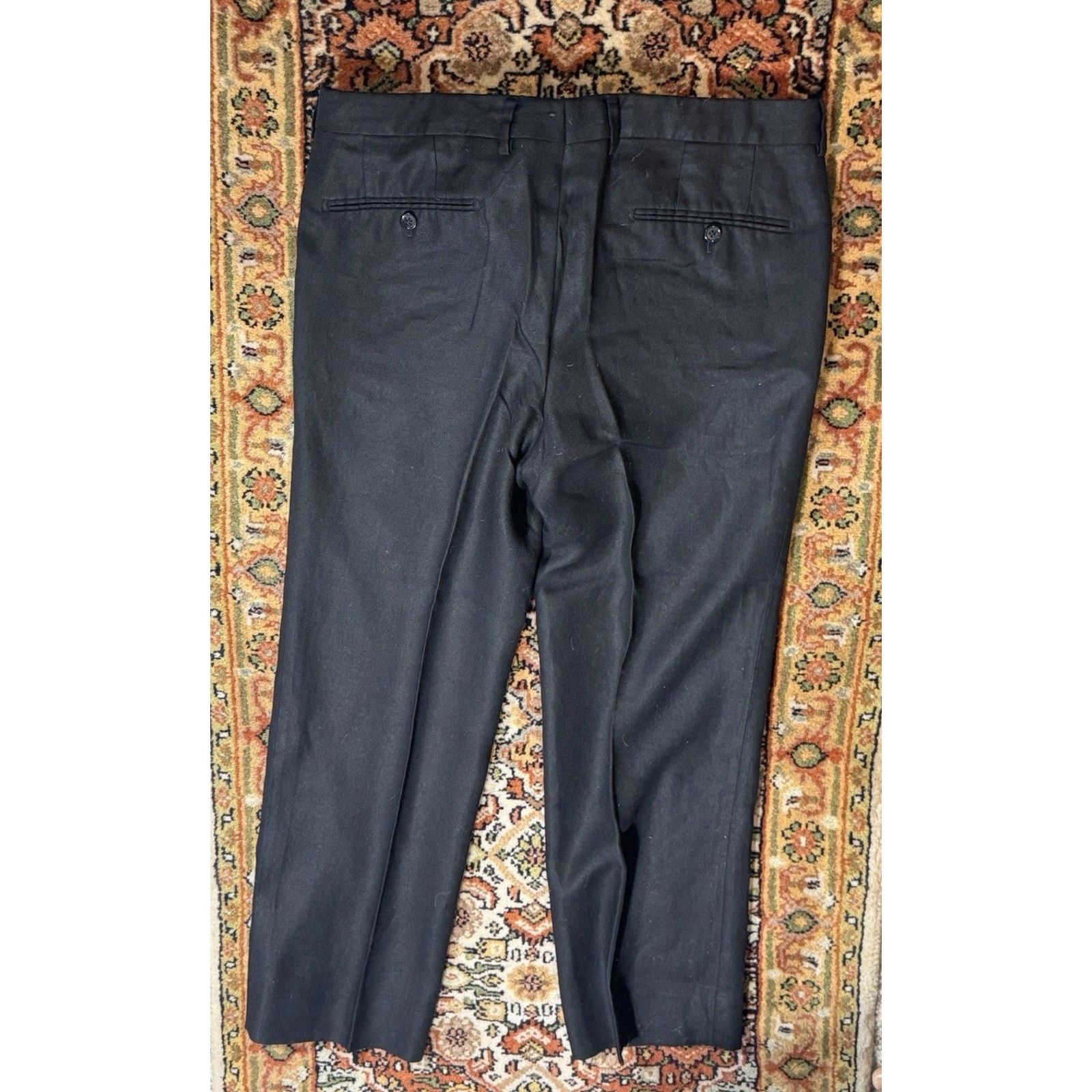 Tom Ford Tom Ford Black 100% Linen Trousers 54R 37x28.5 Suit Pants Size US 37 - 5 Thumbnail