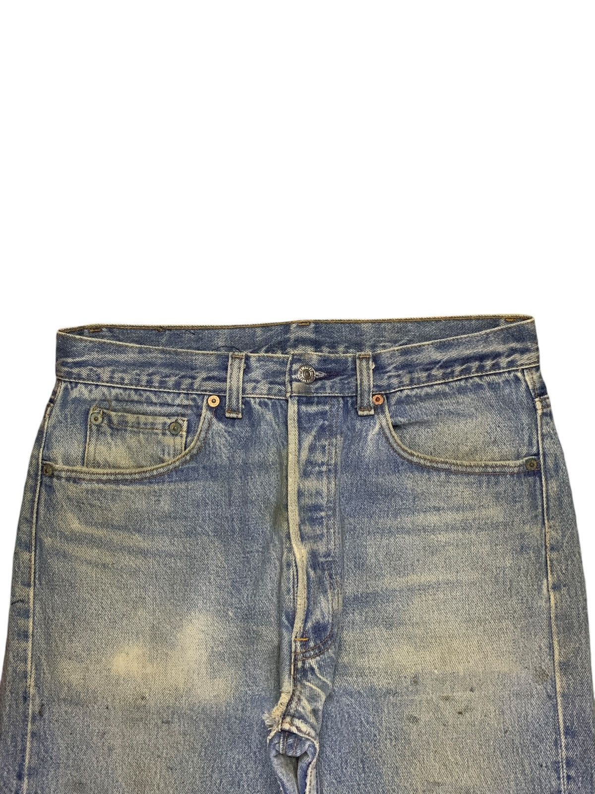 Levi's Vintage 90s Levis 501 Mud Wash Distressed Loose Jeans Size US 31 - 4 Thumbnail